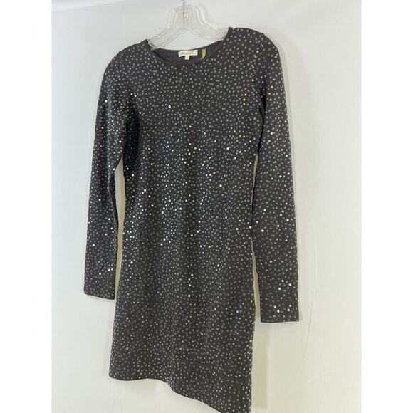 Minnie Rose Sequined Dark Purple Stretch Knit Dress XS Wimsigoth Retro Glam - Picture 4 of 8